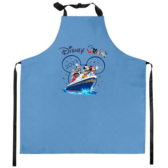 Disney Cruise 2023 Kitchen Aprons, Mickey Cruise Kitchen Aprons, Cruise Kitchen Aprons, Disney Cruise Kitchen Aprons