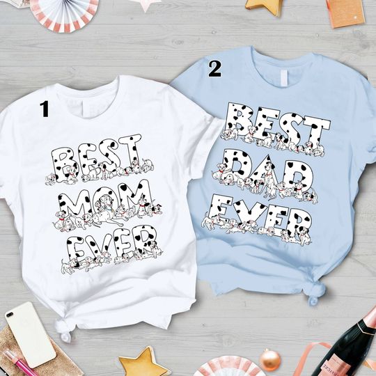 Personalized 101 Dalmatians Mom Dad Couple Matching Shirt Custom Disney T-shirt