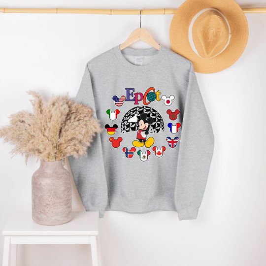 Disney World Sweatshirt, Epcot Sweatshirt, Disney Mickey Sweatshirt, Epcot Countries Sweatshirt
