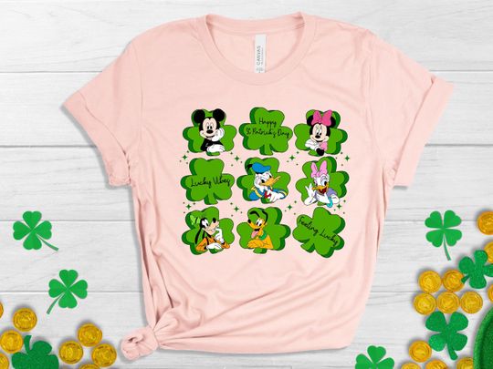 Mickey & friends Happy St. Patrick's day Disney shirt, Disney Patricks day Feeling lucky shirts
