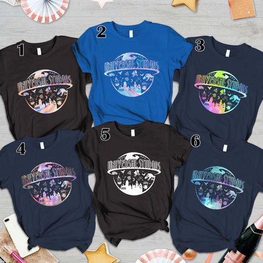 Universal Studios Hologram Color Shirt, Universal Studio Family 2023 Shirt,