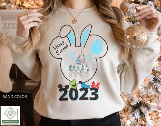 Mickey Easter Sweatshirt, Disney Easter Sweatshirt 2023, Mickey Easter Bunny Shirt
