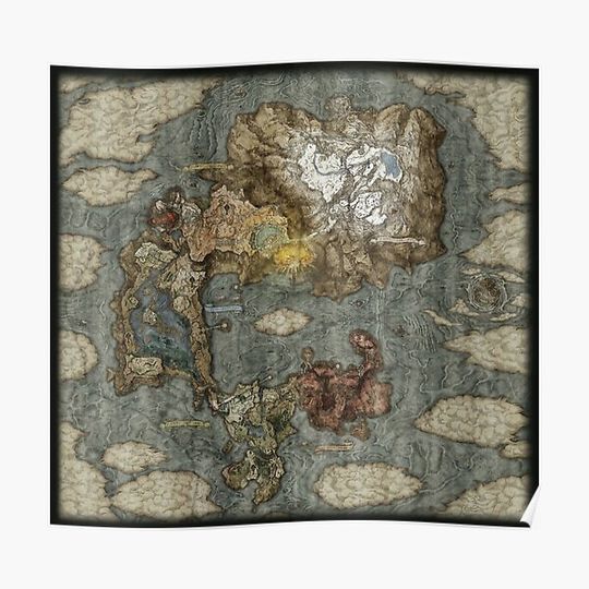 Elden Ring map Hi-res Premium Matte Vertical Poster
