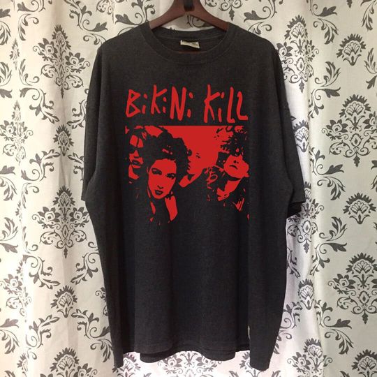Vintage Bikini Kill Shirt, Bikini Kill Music Rock Concert Shirt