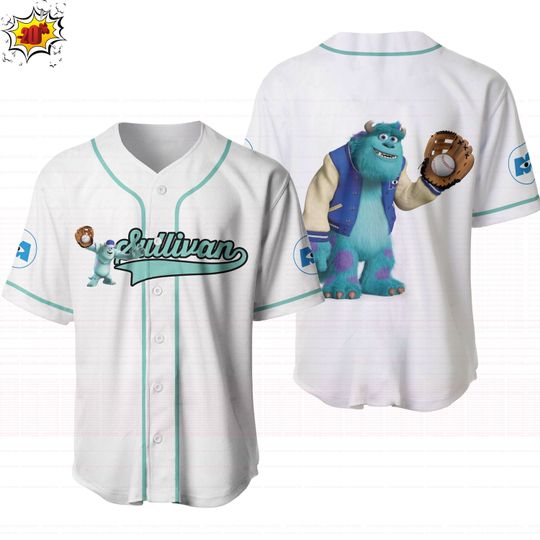 Sulivan jersey Cartoon , Monsters University jersey Baseball