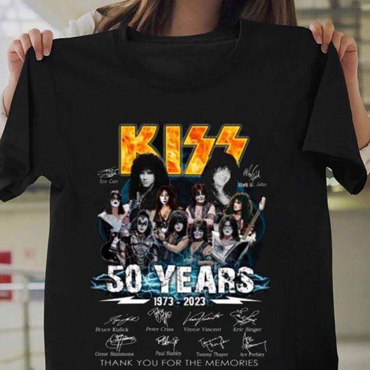 Kiss Band Shirt, Kiss band 50 Years 1973-2023  Shirt