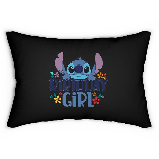 Disney Lilo & Stitch Birthday Girl Lumbar Pillows, Stitch Birthday Lumbar Pillows