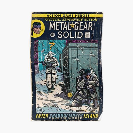 Metal Gear Solid - 'Enter Shadow Moses' Comic Book Fan Art Premium Matte Vertical Poster