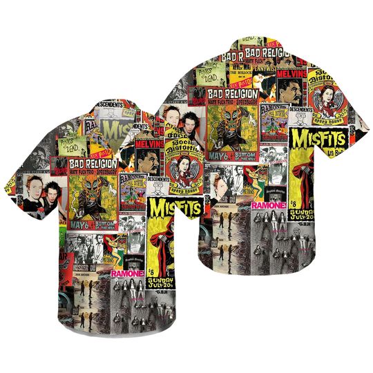 Punk Rock Collage Hawaiian Shirt