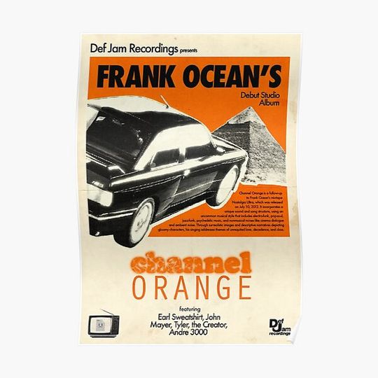 Discover Channel orange car oceans Premium Matte Vertical Poster