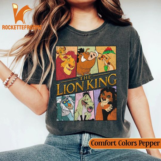 Discover Disney The Lion King Characters Shirt, Simba Timon Pumbaa Rafiki Shirt