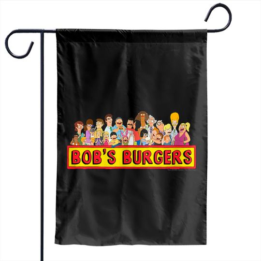 Bob's burgers all characters group shot logo Garden Flags