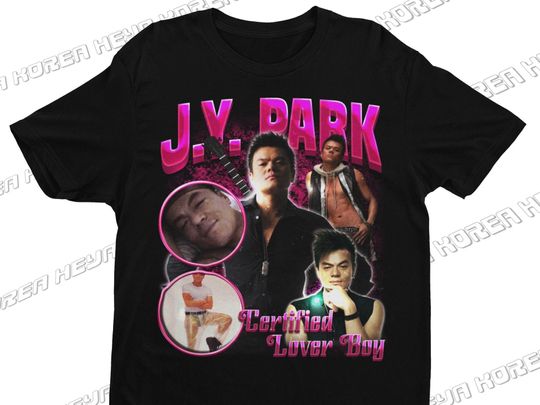 Discover JYP Certified Lover Boy J. Y. Park. Park Jin-young kpop bootleg meme t-shirt 200s ITZY tour concert shirt