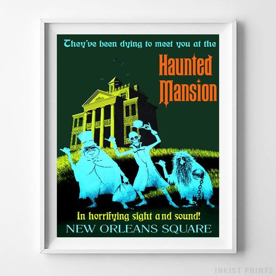 Haunted Mansion, Disneyland Vintage, Disney Poster, Disneyland Poster