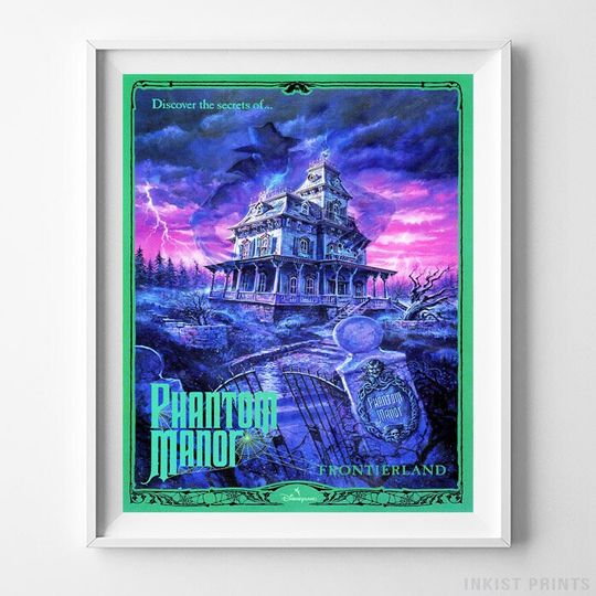 Disneyland Decor, Phantom Manor, Disneyland Poster