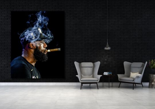 LeBron James Smoking a Cigar Poster