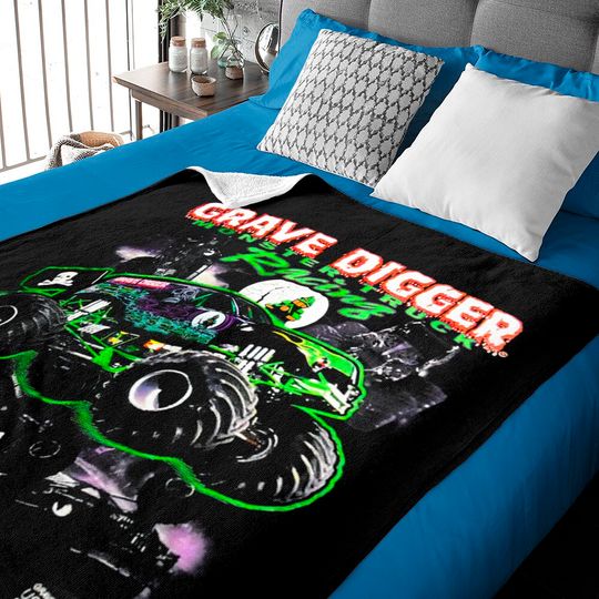 Vintage 1994 Grave Digger Monster Jam Trucks Baby Blankets