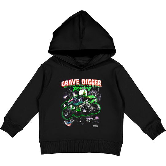 Vintage 1994 Grave Digger Monster Jam Trucks Kids Pullover Hoodies