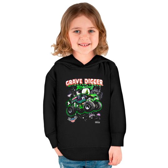 Vintage 1994 Grave Digger Monster Jam Trucks Kids Pullover Hoodies