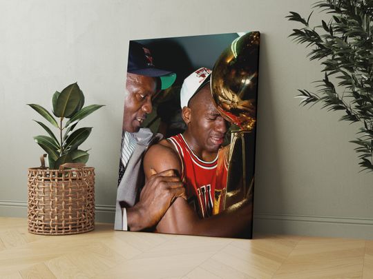 MJ 1991 Championship Poster - Michael Jordan Trophy Wall Art Poster