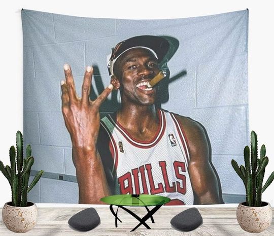 1998 Michael Jordan Cigar Wall Tapestry