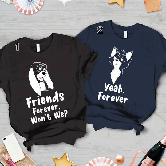 The Fox and the Hound Vintage Shirt, Friends Forever Won't We, Disney Couple Tshirts