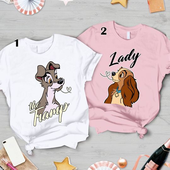 Lady And The Tramp Shirts, Disney Couple Shirts, Disney Matching Shirts