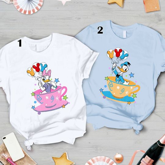 Daisy And Donald Duck Shirt, Mickey And Friends Shirt, Disney Balloon Shirt