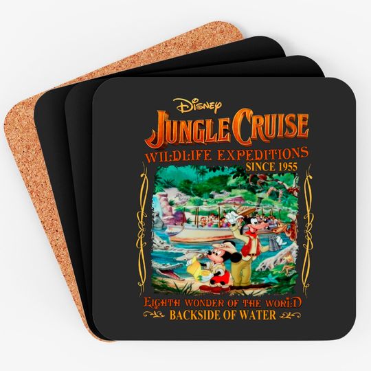 Jungle Cruise Coasters, Jungle Mickey Mouse Coasters, Walt Disneyworld Trip Coasters