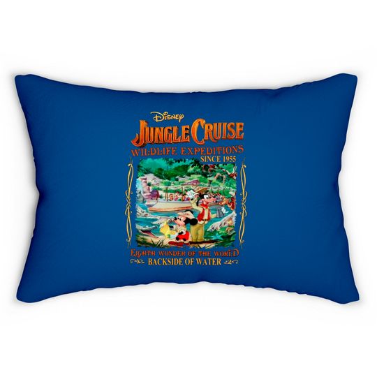 Jungle Cruise Lumbar Pillows, Jungle Mickey Mouse Lumbar Pillows, Walt Disneyworld Trip Lumbar Pillows