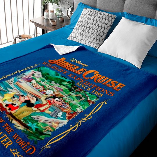 Jungle Cruise Baby Blankets, Jungle Mickey Mouse Baby Blankets, Walt Disneyworld Trip Baby Blankets