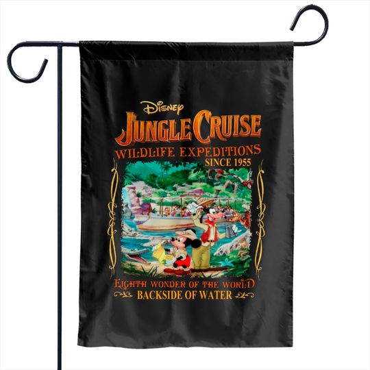 Jungle Cruise Garden Flags, Jungle Mickey Mouse Garden Flags, Walt Disneyworld Trip Garden Flags