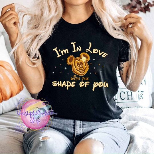 I'm In Love With The Shape Of You Shirt, Mickey Waffle Shirt, Disneyland Snacks Shirt