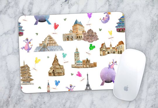 Figment Around the World Park Epcot Disney Mousepad