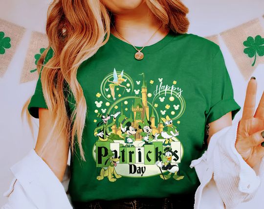 Vintage Disneyland Happy St Patricks Day Shirt, Retro 90s Mickey And Friends Shirt