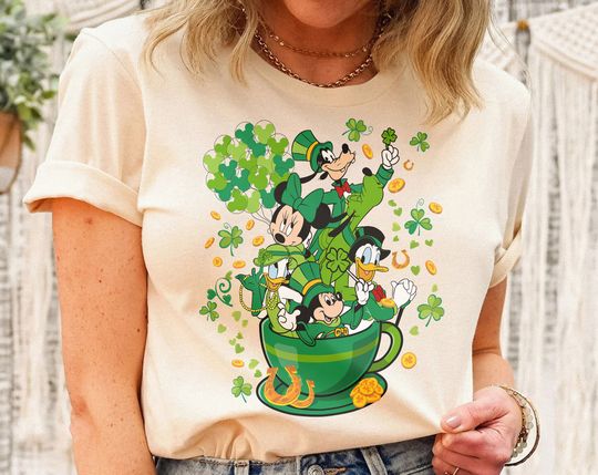 Vintage Disneyland Coffee Cup Shirt, Happy St Patricks Day Shirt