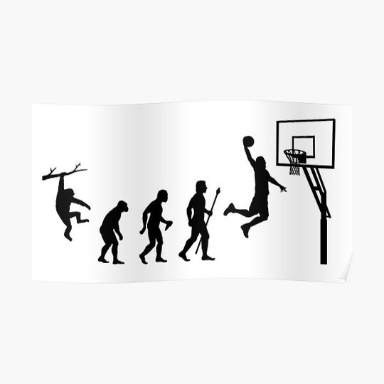 Discover Basketball Evolution Premium Matte Vertical Poster