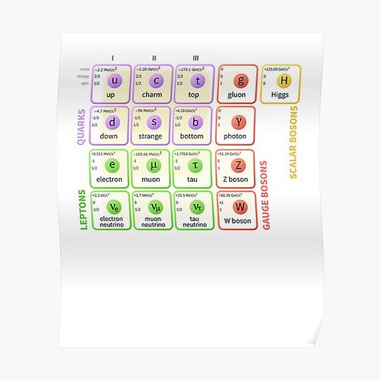 The Standard Model of Particle Physics Premium Matte Vertical Poster