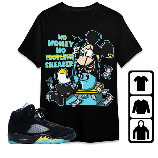 Jordan 5 Aqua Unisex T-Shirt, Mo Money Mickey, Shirt To Match Sneaker