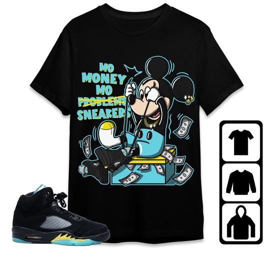 Jordan 5 Aqua Unisex T-Shirt, Mo Money Mickey, Shirt To Match Sneaker