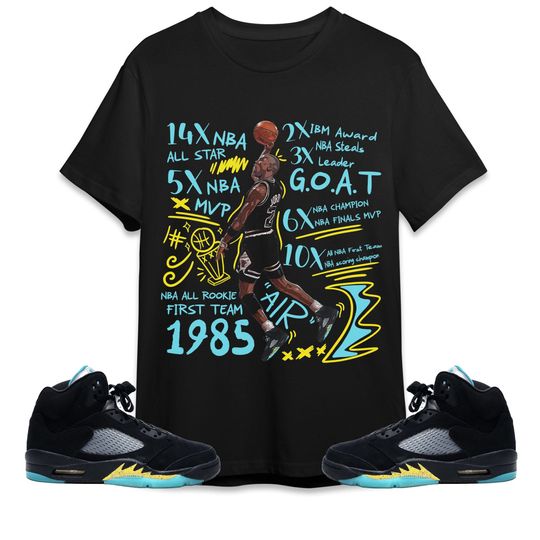 MJ Accolades Unisex Shirt Match Jordan 5 Aqua