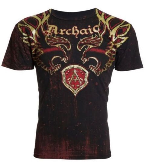 Archaic Affliction Men's T-Shirt RIDE IT Crewneck Size Small