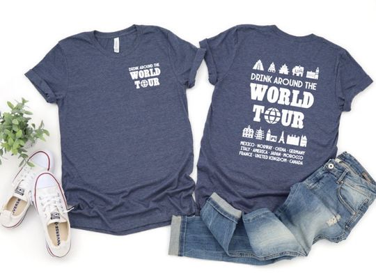 Drinking Around the World T-Shirt, Disney Drinks Shirt, World Traveler Shirt