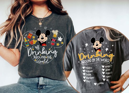 Drinking Around The World T- Shirt, Disneyland Drinking Shirt, Disney Trip Shirt
