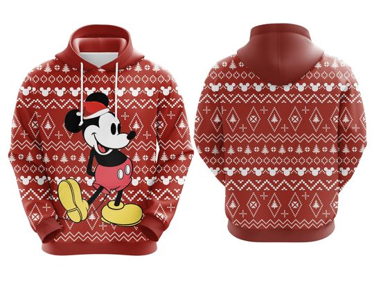 Disneyland Mickey Hoodie, Minnie Mouse Hoodie, Mice 3D All Over Printed Hoodie
