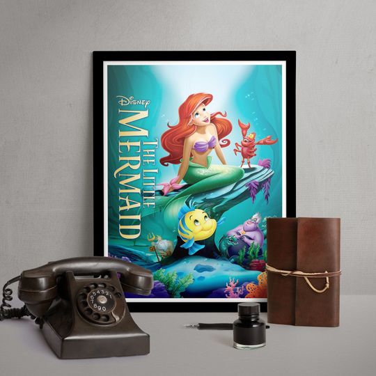 The Little Mermaid, Disney, Film Print,  Poster
