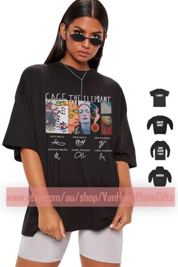 Cage The Elephant Signatures T-Shirt, Cage The Elephant Melophobia