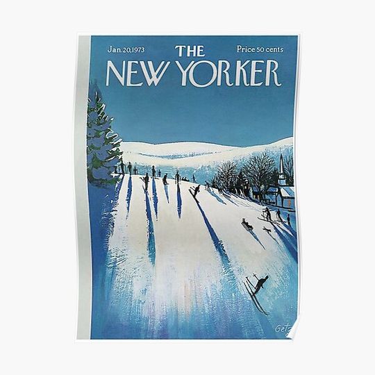 Discover The New Yorker Vintage Ski Premium Matte Vertical Poster