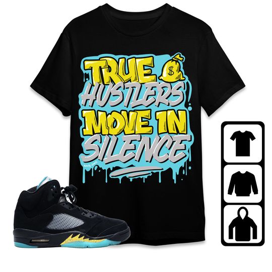 Jordan 5 Aqua Unisex T-Shirt, Move In Silence, Shirt To Match Sneaker