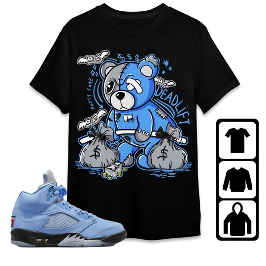Jordan 5 University Blue Unisex T-Shirt, Deadlift BER, Shirt To Match Sneaker